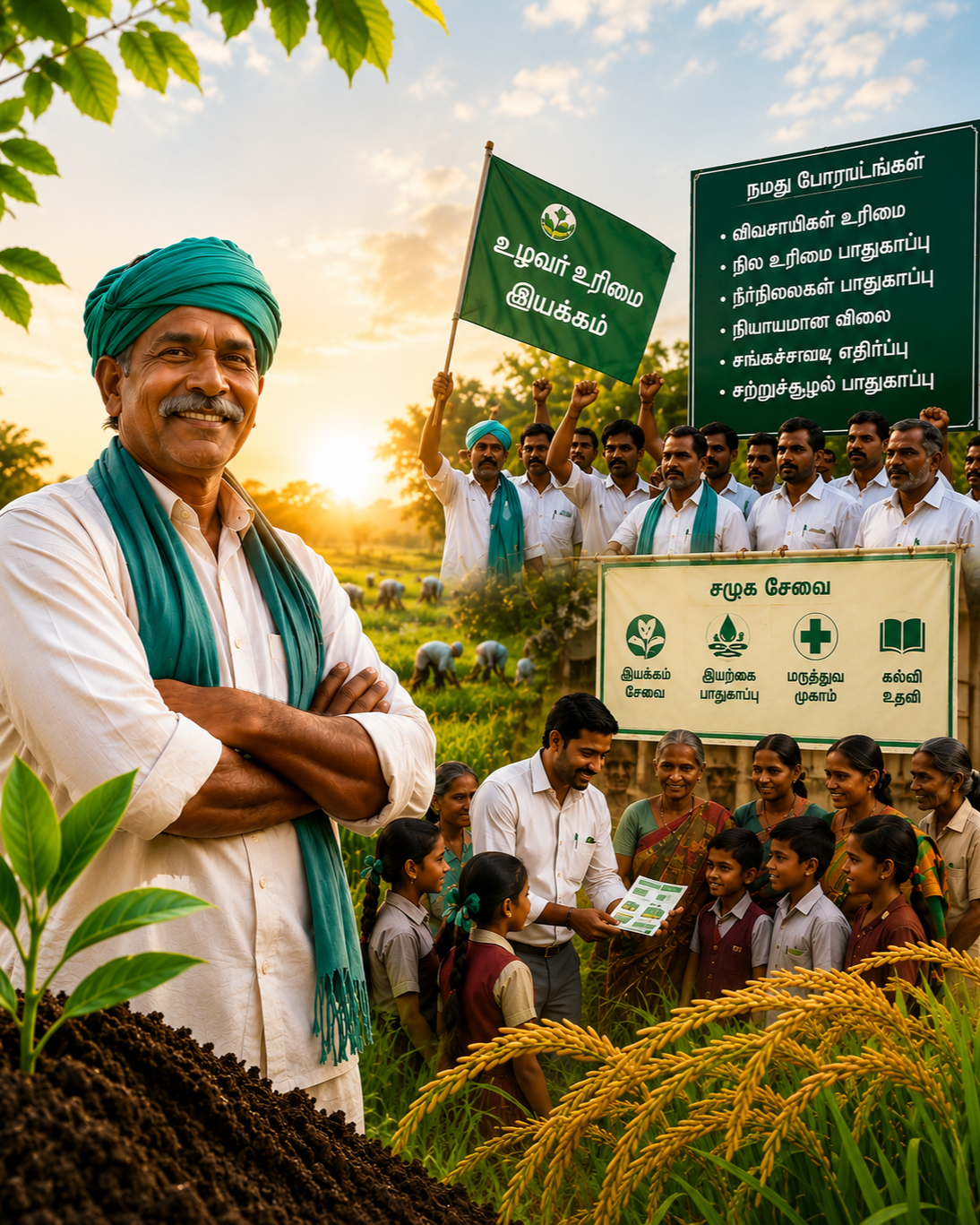 Uzhavar Urimai Iyakkam farmers rights and social service movement image